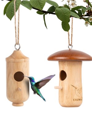 These two hummingbird houses, combined and matched, hummingbirds prefer.