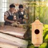 The hummingbird houses are made of natural cherry wood 主图5